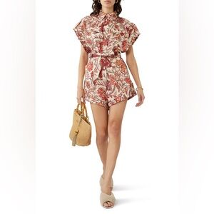 Zimmermann NWT Vitali Playsuit / Romper in Sepia Floral